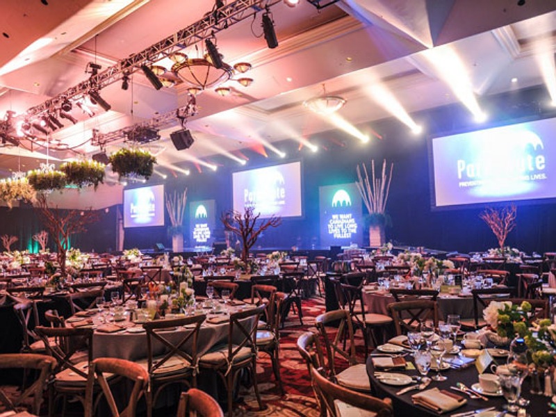 A corporate event decorated by VMD Decor.